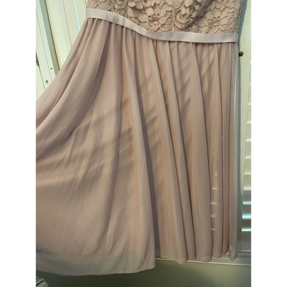 Davids Bridal one shoulder lace bodice dress - Picture 3 of 8